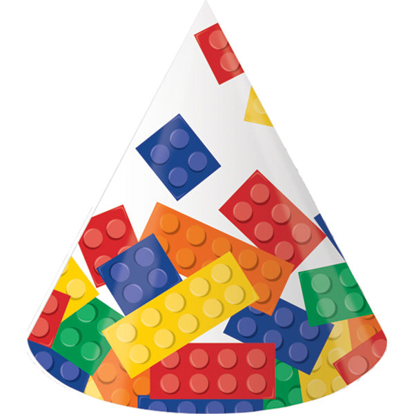 Block Party Paper Hats Pack of 8