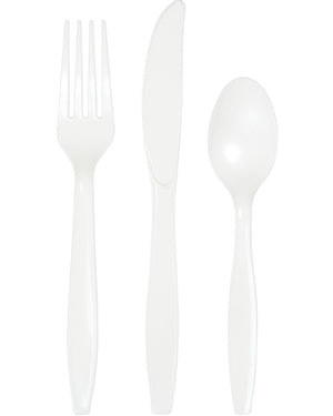 White Assorted Premium Cutlery Pack of 24