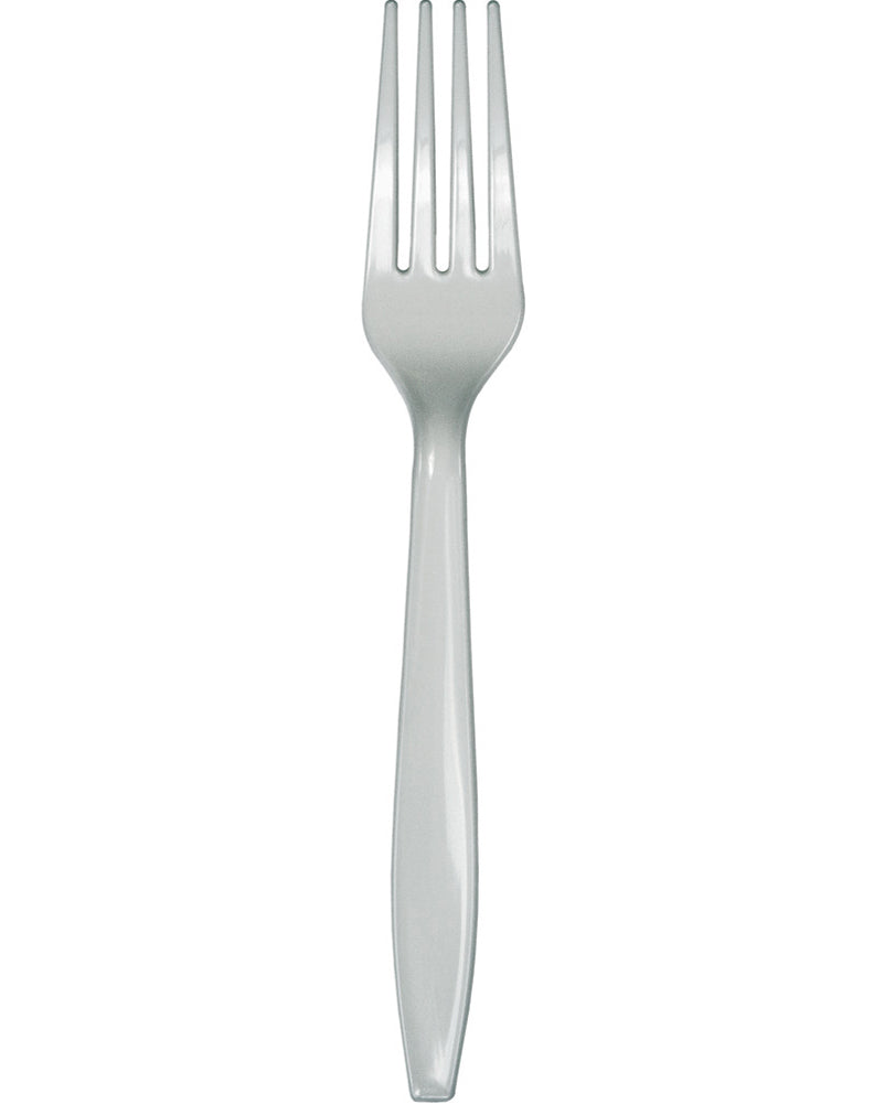 Christmas Shimmering Silver Premium Forks Pack of 24