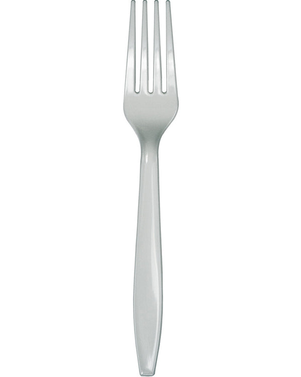 Christmas Shimmering Silver Premium Forks Pack of 24