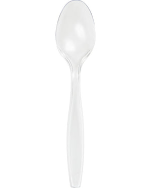 Clear Premium Spoons Pack of 24
