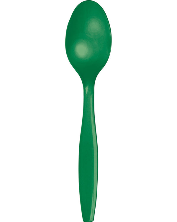 Christmas Emerald Green Premium Spoons Pack of 24