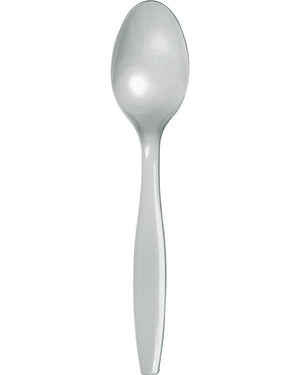 Christmas Shimmering Silver Premium Spoons Pack of 24