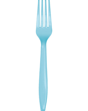 Pastel Blue Premium Forks Pack of 24