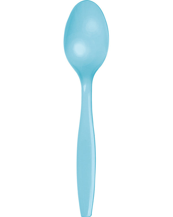 Pastel Blue Premium Spoons Pack of 24