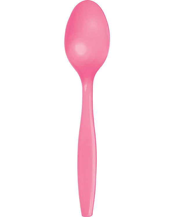 Candy Pink Premium Spoons Pack of 24