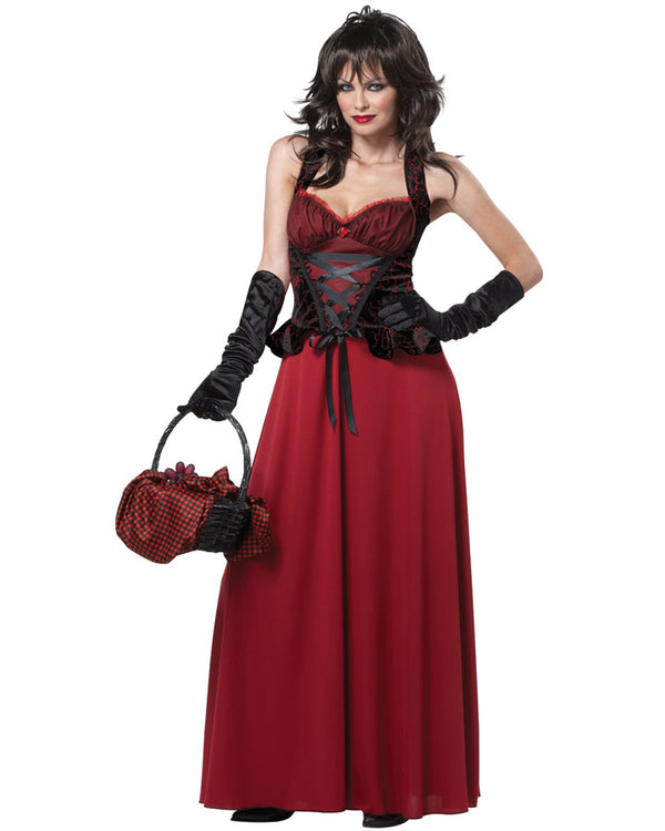 Dark Red Riding Hood Womens Costume