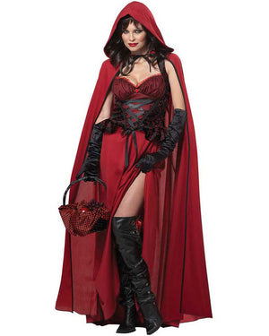 Dark Red Riding Hood Womens Costume