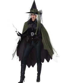 Green Gothic Witch Womens Halloween Costume