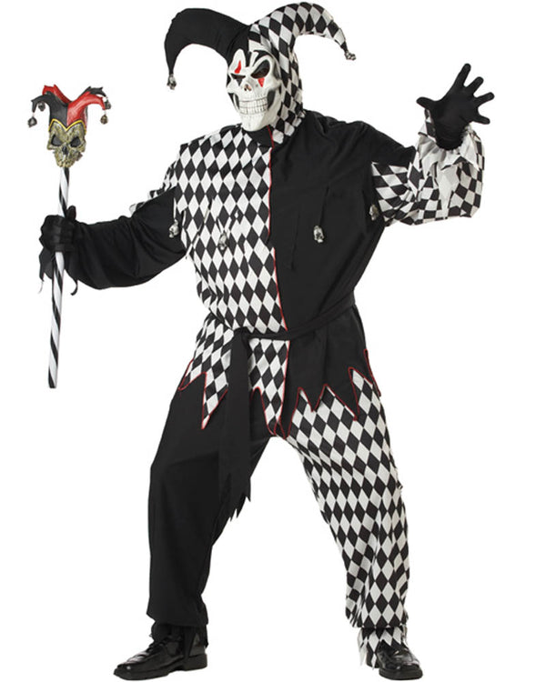 Jed the Evil Jester Mens Plus Size Costume