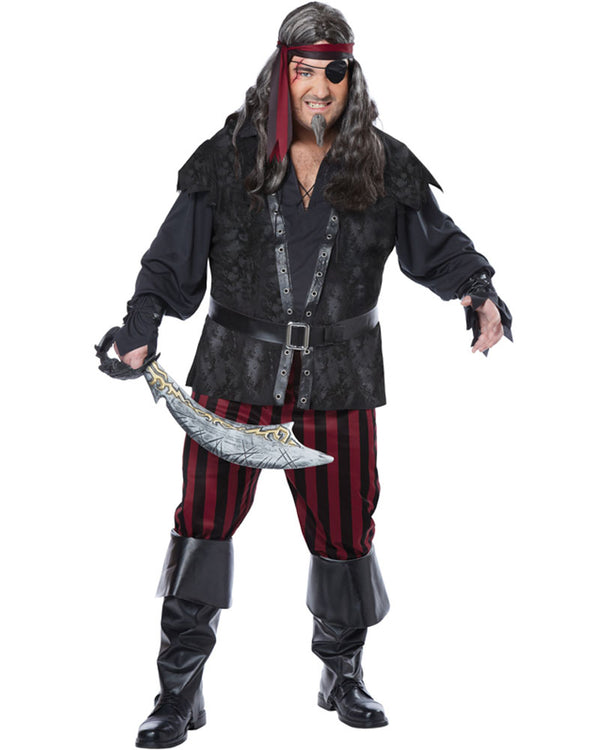 Shipwrecked Pirate Mens Plus Size Costume