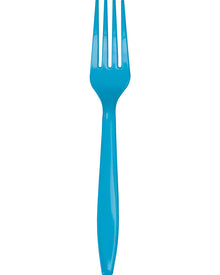 Turquoise Premium Forks Pack of 24