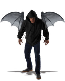 Wicked Black Bat Wings For Halloween