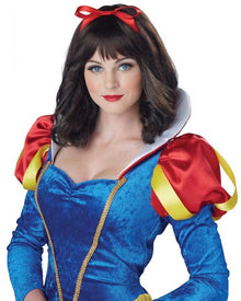 Snow White Dark Brown Long Bob Wig