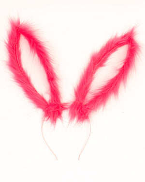 Bunny Ears with Pink Plush and Netting