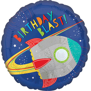 45cm Standard HX Blast off Birthday Blast Rocket Balloon