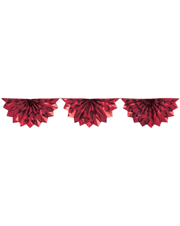 Red Foil Bunting Garland 2m