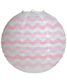 Classic Pink Chevron Paper Lantern