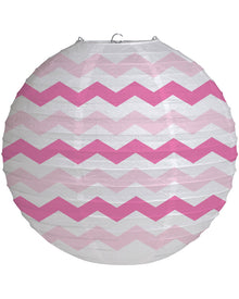 Candy Pink Chevron Paper Lantern
