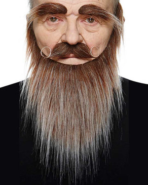 Brown Moustache Beard and Eyebrow Set