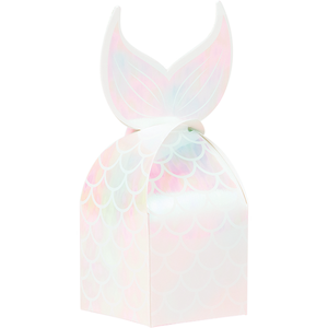 Mermaid Shine Iridescent Favor Treat Boxes 18cm x 7cm Pack of 8