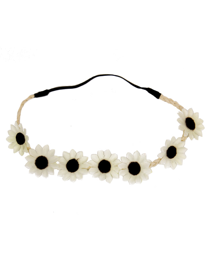 60s White Daisy Chain Headband