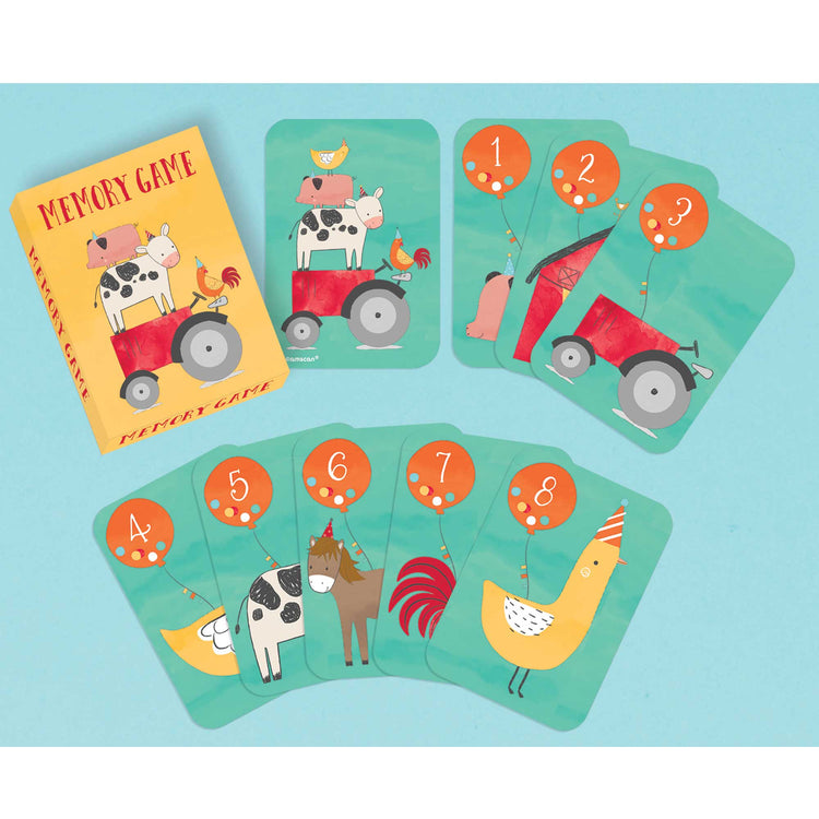 Barnyard Birthday Memory Game Playing Cards Favours Pack of 8