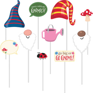 Party Gnomes Photo Booth Props Assorted Designs Pack of 10