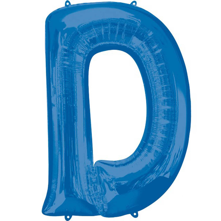SuperShape Letter D Blue Balloon