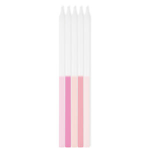 Pink Ombre Taper Candles Pack of 10