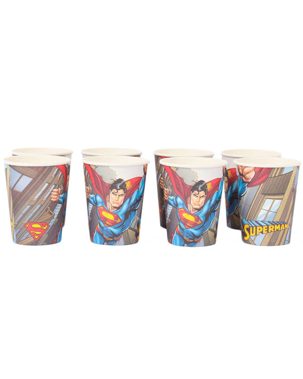Superman 266ml Party Cups Pack of 8