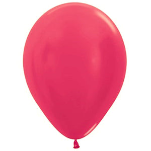 Sempertex 30cm Metallic Fuchsia Latex Balloons 512, 100PK Pack of 100