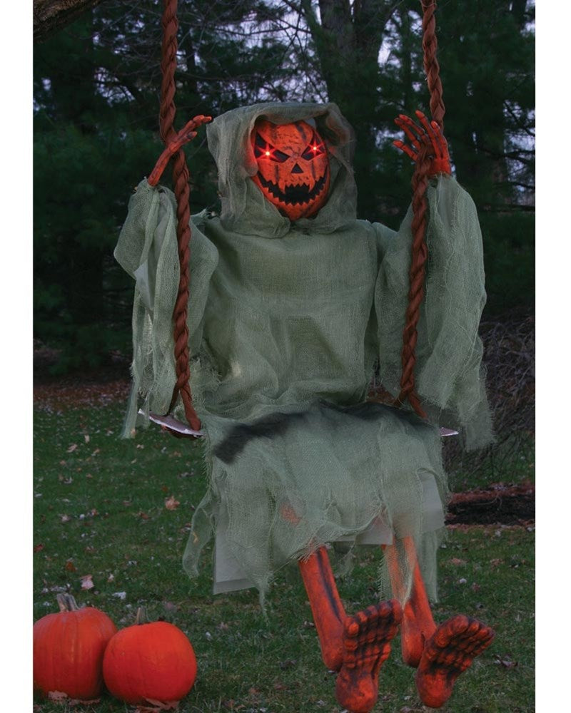 Light Up Swinging Dead Pumpkin 91cm