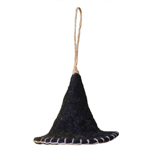 Pumpkin Spice Felt Witches Hat Tree Decoration