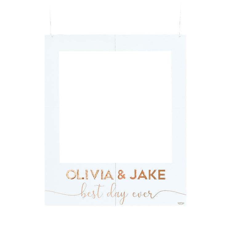 Botanical Wedding Polaroid Frame with Vinyl Stickers