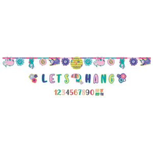 Sloth Happy Birthday Add an Age Letter Banner and Mini Banner Kit Pack of 2