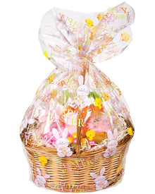 Happy Easter Large Cello Basket Bag