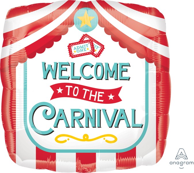 45cm Standard HX Welcome To The Carnival Balloon