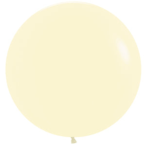Sempertex 60cm Pastel Matte Yellow Latex Balloons 620 - 10PK