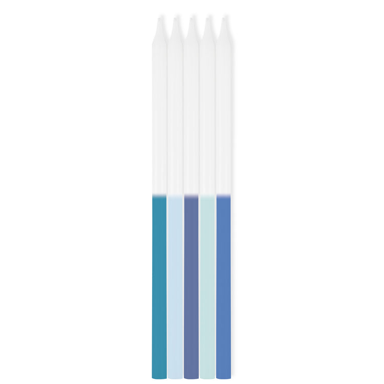 Blue Ombre Taper Candles Pack of 10