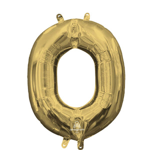 Letter O White Gold Balloon