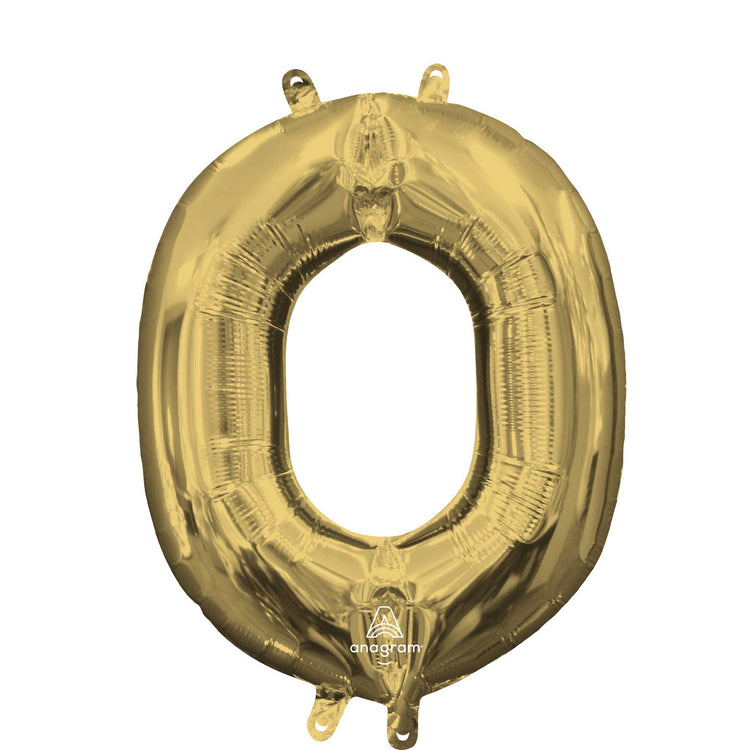 Letter O White Gold Balloon