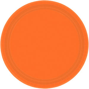 Paper Plates 23cm Round 20CT-Orange