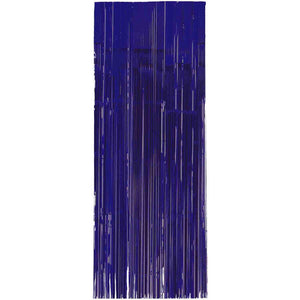 Royal Blue Metallic Foil Door Curtain