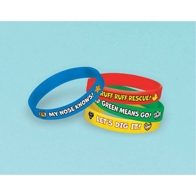 Paw Patrol Rubber Wristband Favours Pack of 4