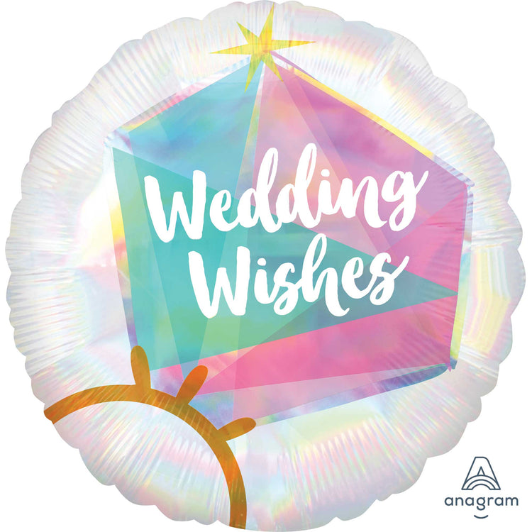 45cm Standard Wedding Ring Wedding Wishes Iridescent Holographic S55