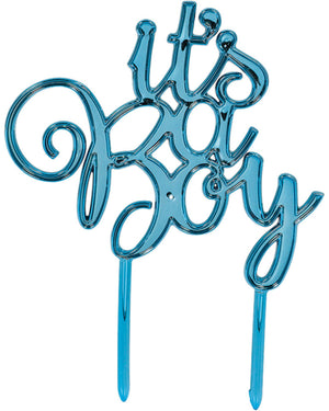 Baby Shower Its a Boy Plastic Cake Topper