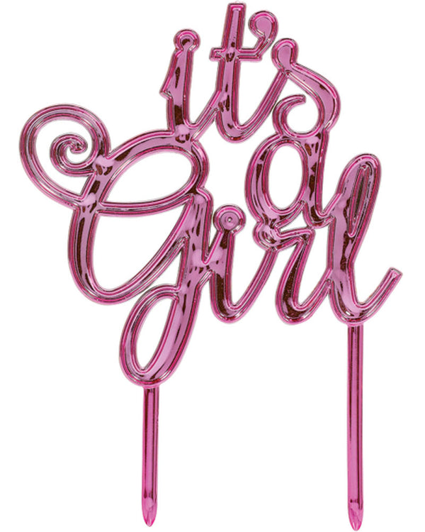 Baby Shower Its a Girl Plastic Cake Topper