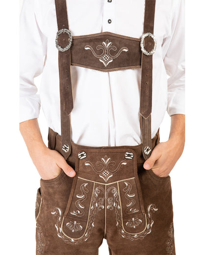 Hans Authentic Leather Plus Size Lederhosen Mens Costume