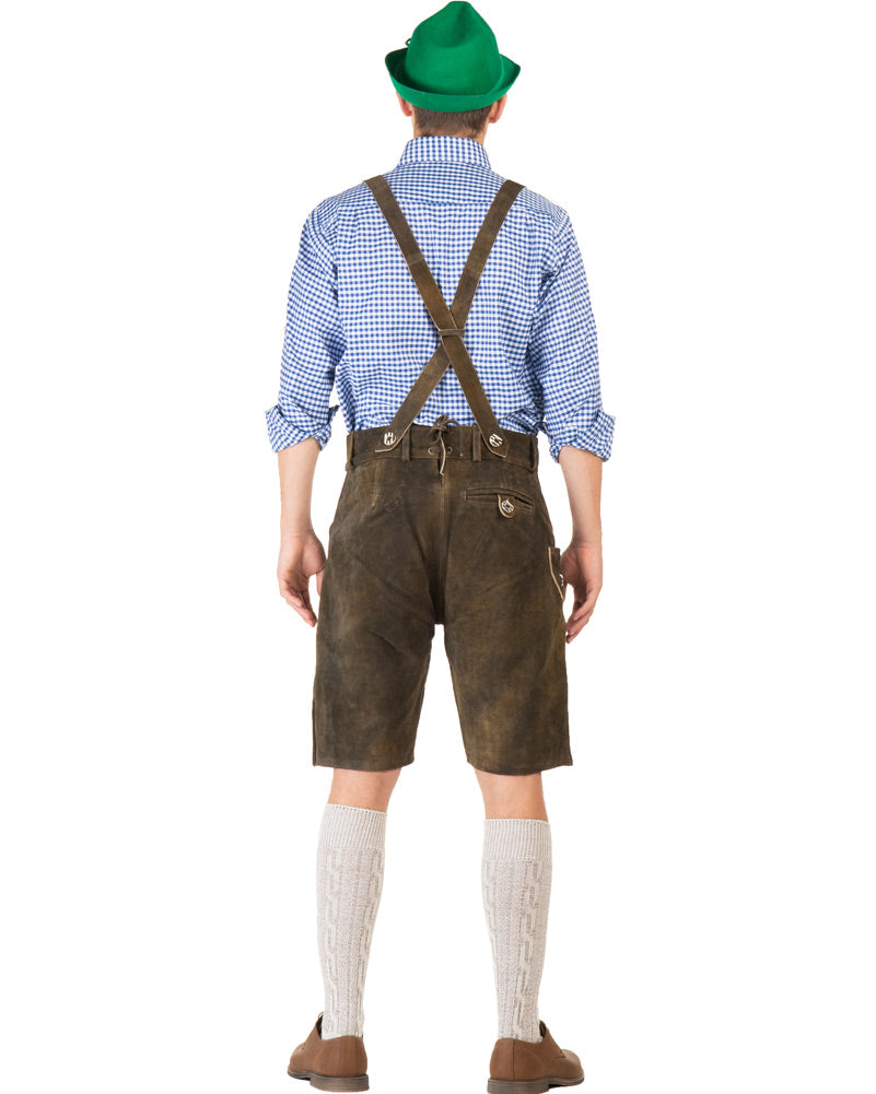 Fritz Authentic Leather Plus Size Lederhosen Mens Costume